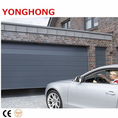 CE approved fast delivery dark grey colour cheap electric residential high quality sectional garage doors